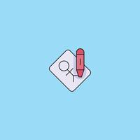 Drawing on a paper illustration, drawing on a paper cartoon illustration. vector