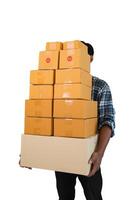 SME entrepreneurs prepare packages and verify customer information deliver products according orders. Concepts of selling online and doing online marketing with reliable system of shopping online photo