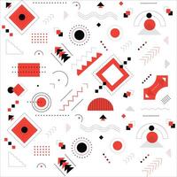 Flat geometric shapes background vector