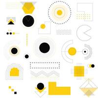 Geometric shapes background in flat design vector
