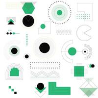 Geometric shapes background in flat design vector