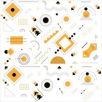 Flat geometric shapes background vector