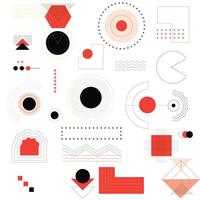 Geometric shapes background in flat design vector