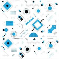 Flat geometric shapes background vector