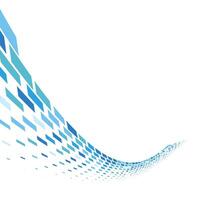 Abstract blue wavy tiles mosaic vector