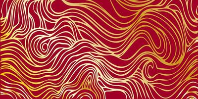 wavy wooden gradient line pattern on red background . vector