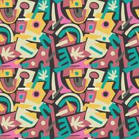 Geometric abstract pattern on the black background vector