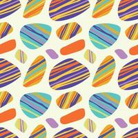 Pattern with colored pebbles vector