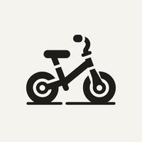 Kids bicycle silhouette shape vector