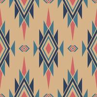 Seamless pattern ethnic abstract background round ikat patterngeometric curve design for fashion clothes, textile, wrapping, decoration background. vector