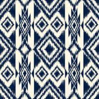 Seamless pattern ethnic abstract background round ikat patterngeometric curve design for fashion clothes, textile, wrapping, decoration background. vector