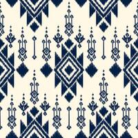 Seamless pattern ethnic abstract background round ikat patterngeometric curve design for fashion clothes, textile, wrapping, decoration background. vector