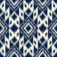 Seamless pattern ethnic abstract background round ikat patterngeometric curve design for fashion clothes, textile, wrapping, decoration background. vector