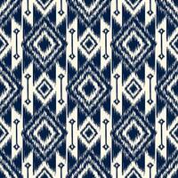 Seamless pattern ethnic abstract background round ikat patterngeometric curve design for fashion clothes, textile, wrapping, decoration background. vector