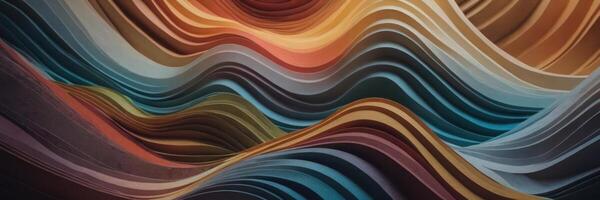 Abstract background of multicolored waves. photo