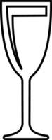 Wine glass icon in line. isolated on Shape of traditional glass bottle of still wine Glass Bottle Types Alcohol Beverage Bar Drink Concept for apps, website vector