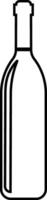 Wine bottle icon in line. isolated on Shape of traditional glass bottle of still wine Glass Bottle Types Alcohol Beverage Bar Drink Concept for apps, website vector