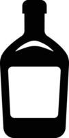 Wine bottle icon in flat. isolated on Shape of traditional glass bottle of still wine Glass Bottle Types Alcohol Beverage Bar Drink Concept for apps, website vector
