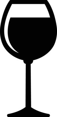 Wine glass icon in flat. isolated on Shape of traditional glass bottle of still wine Glass Bottle Types Alcohol Beverage Bar Drink Concept for apps, website