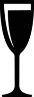 Wine glass icon in flat. isolated on Shape of traditional glass bottle of still wine Glass Bottle Types Alcohol Beverage Bar Drink Concept for apps, website vector