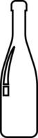 Wine bottle icon in line. isolated on Shape of traditional glass bottle of still wine Glass Bottle Types Alcohol Beverage Bar Drink Concept for apps, website vector