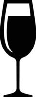 Wine glass icon in flat. isolated on Shape of traditional glass bottle of still wine Glass Bottle Types Alcohol Beverage Bar Drink Concept for apps, website vector