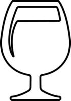 Wine glass icon in line. isolated on Shape of traditional glass bottle of still wine Glass Bottle Types Alcohol Beverage Bar Drink Concept for apps, website vector