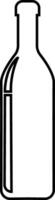 Wine bottle icon in line. isolated on Shape of traditional glass bottle of still wine Glass Bottle Types Alcohol Beverage Bar Drink Concept for apps, website vector