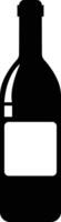 Wine bottle icon in flat. isolated on Shape of traditional glass bottle of still wine Glass Bottle Types Alcohol Beverage Bar Drink Concept for apps, website vector