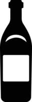 Wine bottle icon in flat. isolated on Shape of traditional glass bottle of still wine Glass Bottle Types Alcohol Beverage Bar Drink Concept for apps, website vector