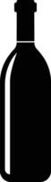 Wine bottle icon in flat. isolated on Shape of traditional glass bottle of still wine Glass Bottle Types Alcohol Beverage Bar Drink Concept for apps, website vector