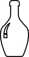 Wine bottle icon in line. isolated on Shape of traditional glass bottle of still wine Glass Bottle Types Alcohol Beverage Bar Drink Concept for apps, website vector