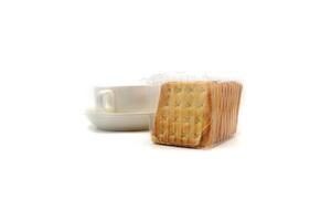 malkist crackers on a white background photo