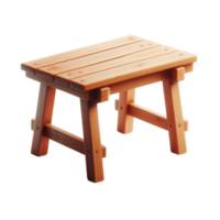 Small wooden stool on a transparent background png