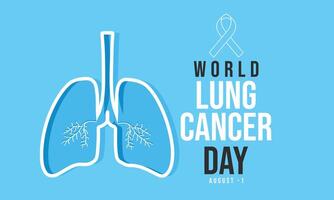 World Lung Cancer Day. background, banner, card, poster, template. illustration. vector