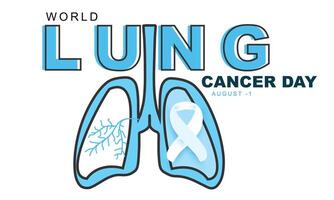 World Lung Cancer Day. background, banner, card, poster, template. illustration. vector