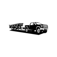 pickup truck loaded of household junk design , suitable for your design needs, logo. vector