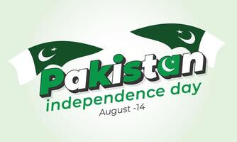 Pakistan independence day. background, banner, card, poster, template. illustration. vector