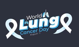 World Lung Cancer Day. background, banner, card, poster, template. illustration. vector