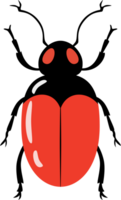 A bug with colorful color and beautiful pattern on its back wing. flat cartoon style. png