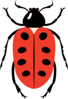 A bug with colorful color and beautiful pattern on its back wing. flat cartoon style. png