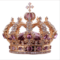 Crown jewellery isolated on transparent background png