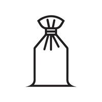 Sack black outline icon. Work farming design. vector