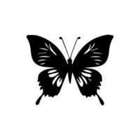 mariposas acortar Arte recopilación. mano dibujado diseño elementos para saludo tarjetas, carteles, logo, etiquetas, etiquetas, álbum de recortes, Boda invitaciones monocromo mariposas vector