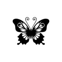 butterflies clip art collection. Hand drawn design elements for greeting cards, posters, logo, tags, labels, scrapbook, wedding invitations. Monochrome butterflies vector