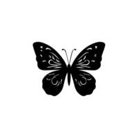 mariposas acortar Arte recopilación. mano dibujado diseño elementos para saludo tarjetas, carteles, logo, etiquetas, etiquetas, álbum de recortes, Boda invitaciones monocromo mariposas vector