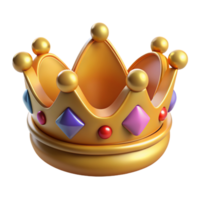 d'or couronne 3d objet png