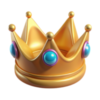 d'or couronne 3d illustration png