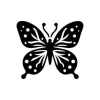 Butterfly silhouettes. Cute spring insects with openwork wings, flying butterfly. Winged insect, various detail beautiful moth decorative wildlife elements. vector