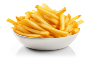 French fries crispy Isolated on transparent background png